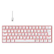Teclado Mecânico Gamer Hyrax Thunder HCK61, LED Vermelho, Switch Blue, 100% anti-ghosting, ABNT2, Branco - HCK61W-BLUE-LED Teclado Mecânico Gamer Hyrax Thunder HCK61, LED Vermelho, Switch Blue, 100% anti-ghosting, ABNT2, Branco - HCK61W-BLUE-LED