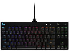 Teclado Mecânico Gamer Logitech G PRO com Layout US, RGB LIGHTSYNC, Design TKL, Cabo Destacável, Switch GX Blue Clicky - 920-009388