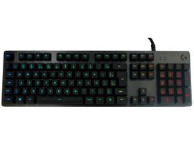 Teclado Mecânico Gamer Logitech G512 Carbon com Layout ABNT2, RGB LIGHTSYNC, USB Passthrough, Switch Exclusivo GX Brown - 920-009400