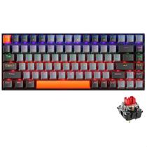 Teclado Mecânico Gamer Machenike Cinza Escuro/Lanranja K500A-B84 Switch Red 84 teclas - 81% Compact Wired - USB/USB-C com fio removível Teclado Mecânico Gamer Machenike Cinza Escuro/Lanranja K500A-B84 Switch Red 84 teclas - 81% Compact Wired - USB/USB-C com fio removível