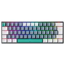 Teclado Mecânico Gamer Machenike K500-B61, RGB, Switch Blue,Layout 60% Compacto, HotSwap, USB-C, ABNT2, Cinza