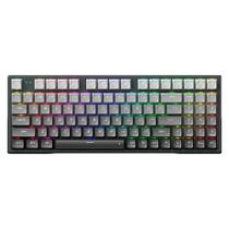 Teclado Mecânico Gamer Machenike K500F-B94W, RGB Switch GR Silver, Tri-Mode Gasket Mount 96%, Cinza - JJ02G300E