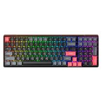 Teclado Mecânico Gamer Machenike K600-B100 Lite, Switch Brown, RGB, Hot-Swappable, Layout Compacto 90%, Preto - JJ02G5000