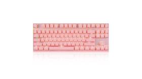 Teclado Mecânico Gamer Motospeed Gk82 Rosa Switch Vermelho