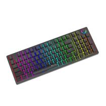 Teclado Mecânico Gamer New Hero Warlock, RGB, Switch Blue, ABNT2, USB, Preto