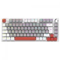 Teclado Mecânico Gamer PCYes Arkeum White Ghost, Rainbow, Switch Red, 75%, ABNT2, Branco, Cinza e Laranja, AKWG75RBR Teclado Mecânico Gamer PCYes Arkeum White Ghost, Rainbow, Switch Red, 75%, ABNT2, Branco, Cinza e Laranja, AKWG75RBR