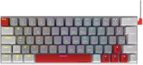 Teclado mecânico gamer pcyes kuromori 60 white ghost switch blue led rainbow ptkmwg60bl