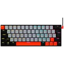 Teclado Mecânico Gamer PCYes Kuromori, Rainbow, Switch Red, Layout 60%, ABNT2, Tricolor - PTKM60RD