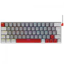 Teclado Mecânico Gamer PCYes Kuromori White Ghost, Rainbow, Switch Outemu Red, 60%, ABNT2, Branco, Cinza e Vermelho, PTKMWG60RD Teclado Mecânico Gamer PCYes Kuromori White Ghost, Rainbow, Switch Outemu Red, 60%, ABNT2, Branco, Cinza e Vermelho, PTKMWG60RD