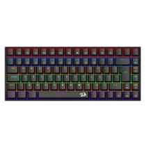 Teclado mecanico gamer phantom rainbow switch brown redragon k629-kb preto