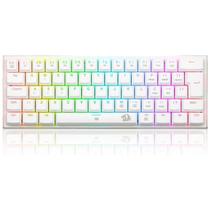 Teclado Mecânico Gamer Redragon Anivia Branco RGB Switch Azul ABNT2