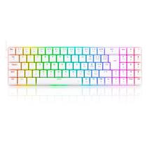 Teclado Mecânico Gamer Redragon Ashe, RGB, Switch Blue, Branco - K626-KB-W (PT-BLUE)