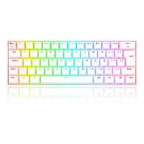 Teclado Mecânico Gamer Redragon Draconic Pro, RGB, Switch Blue, USB, Bluetooth, ABNT2, Branco