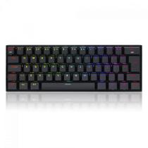 Teclado Mecânico Gamer Redragon Draconic Pro, RGB, Switch Brown, ABNT2, 60%, Preto
