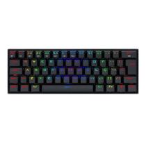 Teclado Mecânico Gamer Redragon Draconic, RGB, Bluetooh, 60%, Switch Brown, ABNT, Bluetooth, Preto