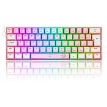Teclado Mecânico Gamer Redragon Dragonborn, RGB, Switch Blue, ABNT2, Pink/White