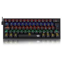 Teclado Mecânico Gamer Redragon Fizz - ABNT2 - Iluminação Rainbow - Switch Azul - Preto - K617-R-B Teclado Mecânico Gamer Redragon Fizz - ABNT2 - Iluminação Rainbow - Switch Azul - Preto - K617-R-B