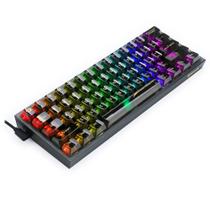 Teclado Mecânico Gamer Redragon Fizz Clear Black RGB K617CTB-RGB