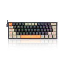 Teclado Mecânico Gamer Redragon Fizz K617-rgb-b, Abnt2, Laranja, Preto E Cinza - Switch Brown