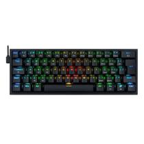 Teclado Mecânico Gamer Redragon Fizz Pro RGB BT/2.4/USB Switch Azul Preto - K616-RGB-B