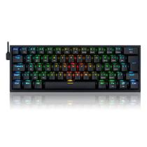 Teclado Mecânico Gamer Redragon Fizz Pro RGB, Preto, Switch Brown, Layout 60%, ABNT2 - K616-RGB-B (PT-BROWN)