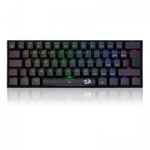 Teclado Mecânico Gamer Redragon Fizz Pro RGB Switch Marrom 60% ABNT2 Preto - K616-RGB-B Teclado Mecânico Gamer Redragon Fizz Pro RGB Switch Marrom 60% ABNT2 Preto - K616-RGB-B