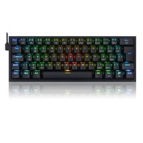 Teclado Mecânico Gamer Redragon Fizz Pro, RGB, Switch Marrom, ABNT2, Preto