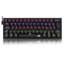 Teclado Mecânico Gamer Redragon Fizz RAINBOW Switch Blue ABNT2 Preto