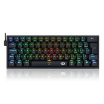 Teclado Mecânico Gamer Redragon Fizz RGB - ABNT2 - Iluminação RGB - Switch Azul - Preto - K617-RGB-B Teclado Mecânico Gamer Redragon Fizz RGB - ABNT2 - Iluminação RGB - Switch Azul - Preto - K617-RGB-B