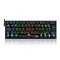 Teclado Mecanico Gamer Redragon FIZZ, RGB, ABNT2, Switch Vermelho, Preto