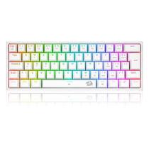 Teclado Mecânico Gamer Redragon Fizz, RGB, Switch Brown, Branco - K617-RGB-W (PT-BROWN)