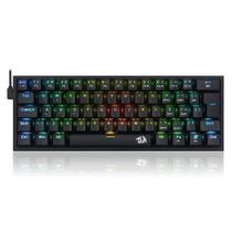Teclado Mecânico Gamer Redragon Fizz RGB Switch Red ABNT 2 Preto