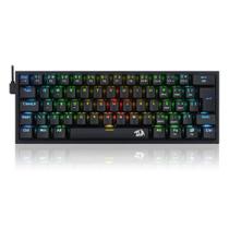 Teclado Mecânico Gamer Redragon Fizz, RGB, Switch RED, Preto - K617-RGB-B (PT-RED)