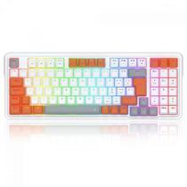 Teclado Mecânico Gamer Redragon Gloria, RGB, Switch Dust-Proof Red, ABNT2, Branco e Laranja Teclado Mecânico Gamer Redragon Gloria, RGB, Switch Dust-Proof Red, ABNT2, Branco e Laranja
