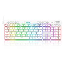 Teclado Mecânico Gamer Redragon Horus, RGB Chroma Mk.II, Switch Brown, N-Key Rollover, ABNT2, Branco