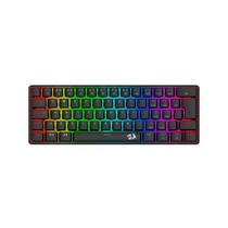 Teclado Mecânico Gamer Redragon Jax Switch Marrom Rainbow USB Preto