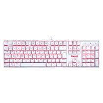 Teclado Mecânico Gamer Redragon K551W Mitra Lunar White LED Vermelho Full Anti-Ghosting ABNT2 Switch Outemu Azul