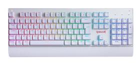 Teclado Mecânico Gamer Redragon Kala Branco Rgb Switch Brown