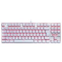 Teclado Mecânico Gamer Redragon Kumara, Anti-Ghosting, LED Vermelho, Switch Redragon MK2 Red, ABNT2, Branco - K552W-2 (RED)