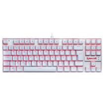 Teclado Mecânico Gamer Redragon Kumara Lunar, LED Vermelho, Switch Red, ABNT2, USB, Branco