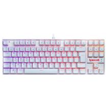 Teclado Mecânico Gamer Redragon Kumara RGB Branco Switch Vermelho ABNT2