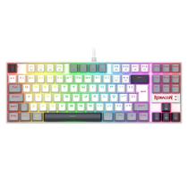 Teclado Mecânico Gamer Redragon Kumara RGB Switch Marrom TKL USB Branco Preto e Cinza - K552WGL-RGB Teclado Mecânico Gamer Redragon Kumara RGB Switch Marrom TKL USB Branco Preto e Cinza - K552WGL-RGB