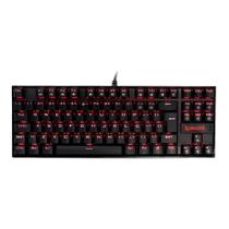 Teclado Mecânico Gamer Redragon Kumara, Single Color, Switch Azul, LED Vermelho, K552