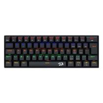 Teclado Mecânico Gamer Redragon Lakshmi K606R 60%, LED Rainbow, Redragon II, Preto - K606R (PT-BLUE) Teclado Mecânico Gamer Redragon Lakshmi K606R 60%, LED Rainbow, Redragon II, Preto - K606R (PT-BLUE)