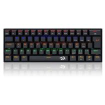 Teclado Mecânico Gamer Redragon Lakshmi, Rainbow RED, Switch, ABNT2, Preto - K606R (PT-RED)