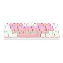 Teclado Mecânico Gamer Redragon Lakshmi, Rainbow, Switch Brown, ABNT2, Rosa e Branco - K606PW-R (PT-BROWN)