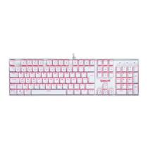 Teclado Mecânico Gamer Redragon Mitra K551W, LED, Switch Black, ABNT2, Branco - K551W (BLACK)