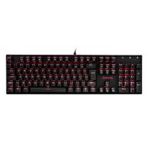 Teclado Mecânico Gamer Redragon Mitra LED Vermelho Switch Outemu Blue ABNT2 Preto