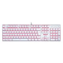 Teclado Mecânico Gamer Redragon Mitra Lunar White Led Vermelho Switch Outemu Blue - Branco