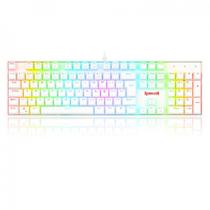 Teclado Mecânico Gamer Redragon Mitra RGB Branco Switch Marrom ABNT2